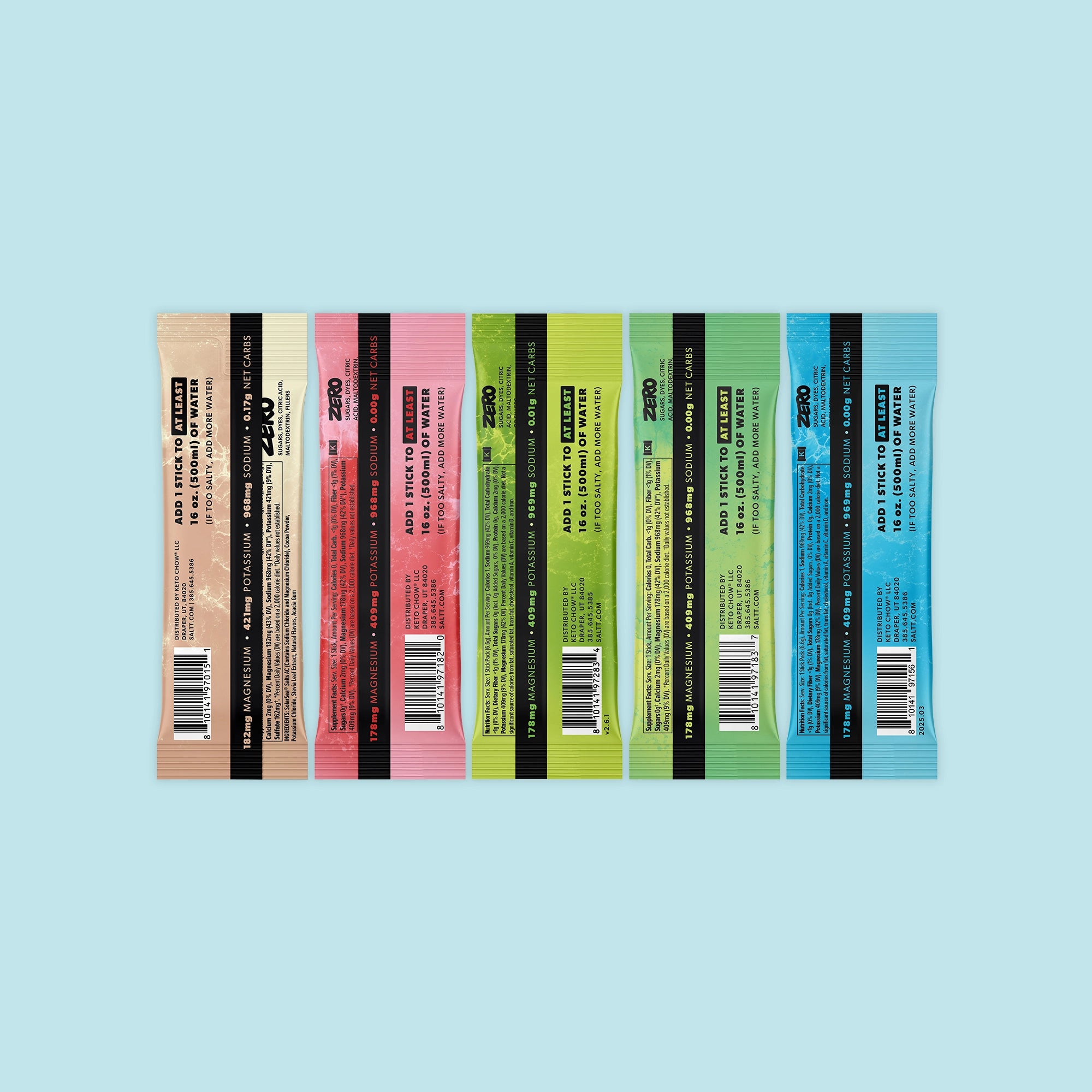 SALTT 5 pack contents back of packages