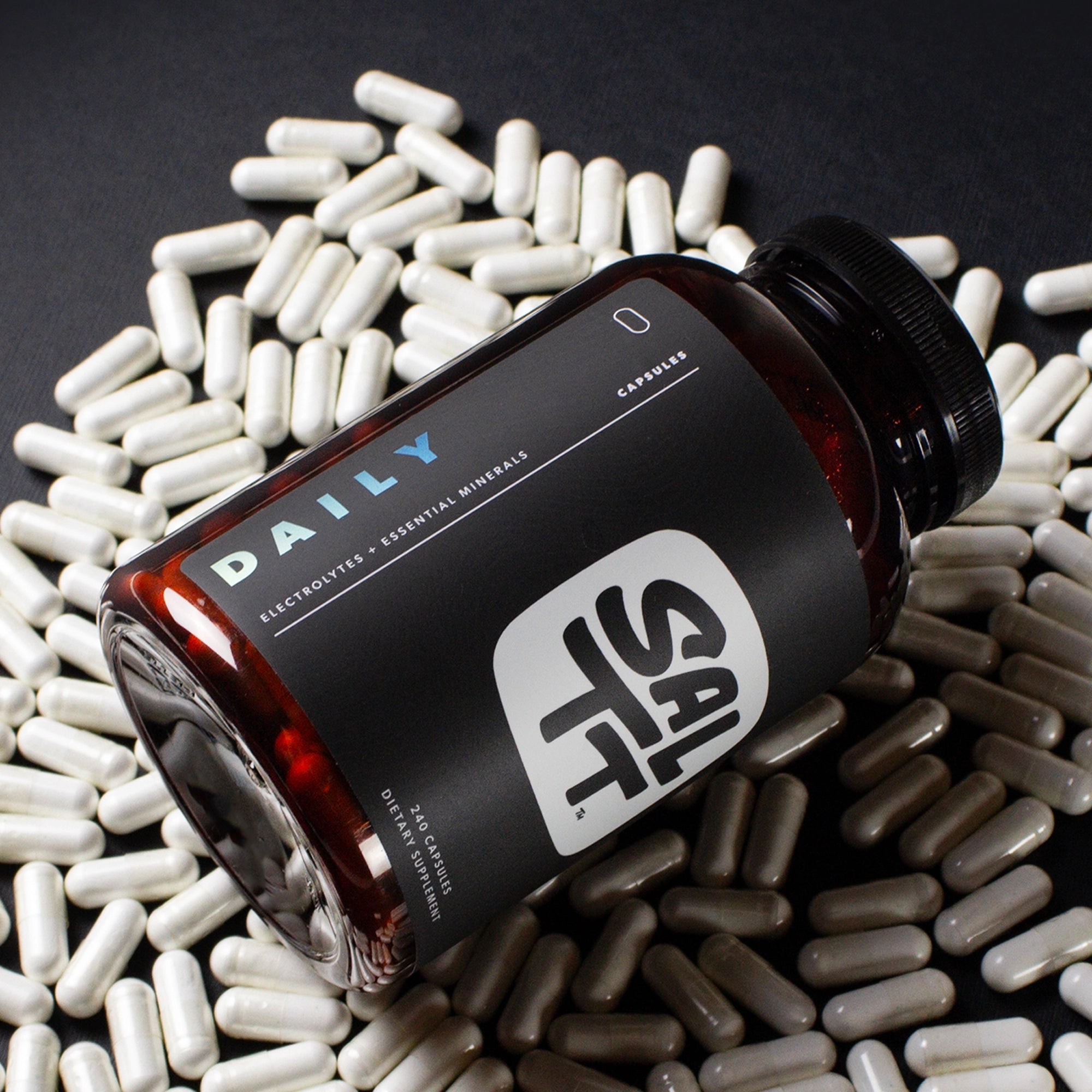 Daily Capsules bottle on capsule supplements
