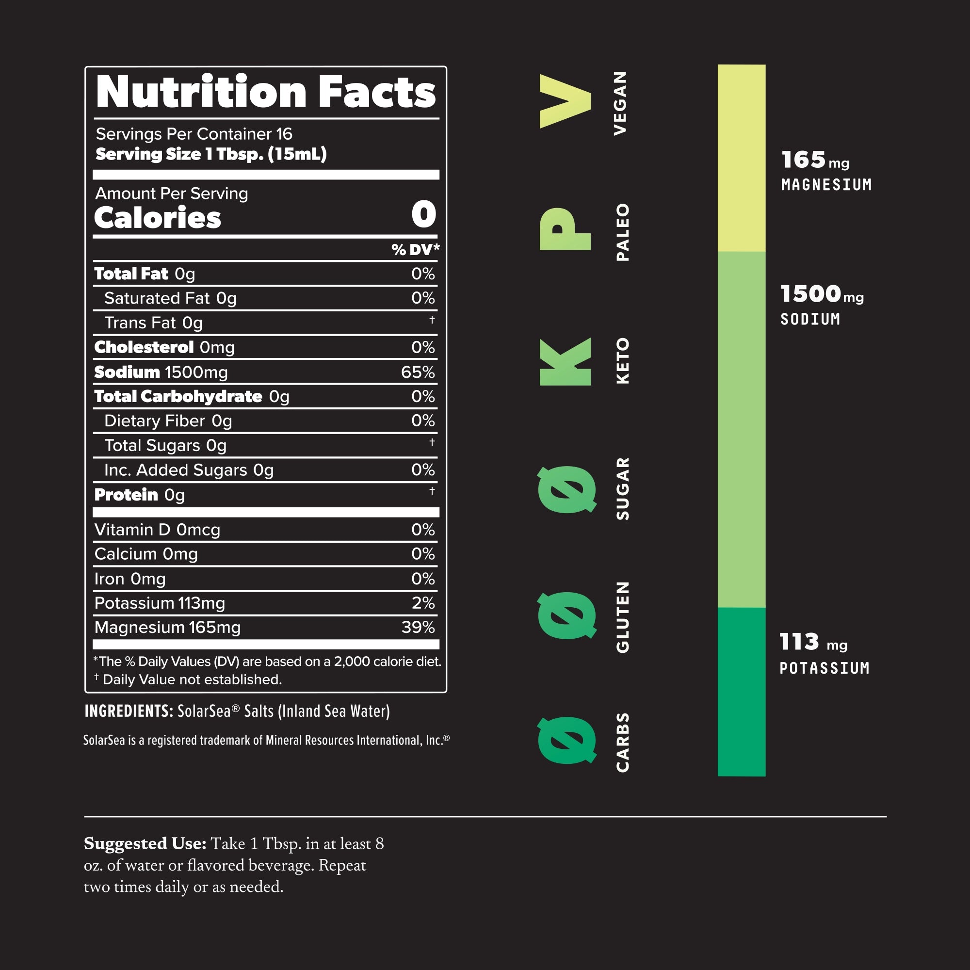 Low-K 8oz bottle nutrition facts