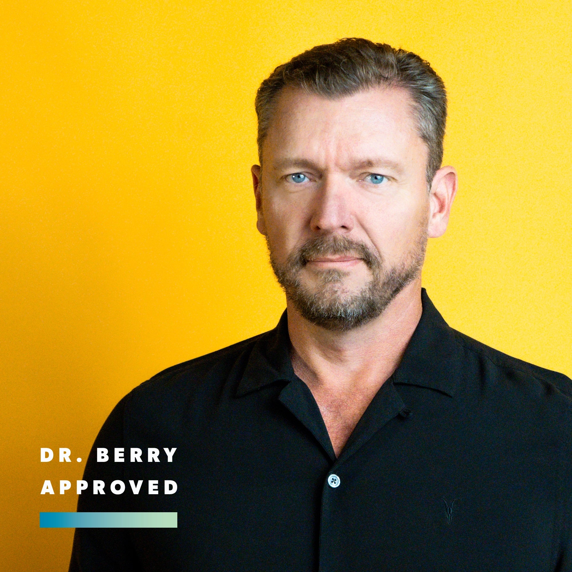 Dr. Ken Berry on a yellow background