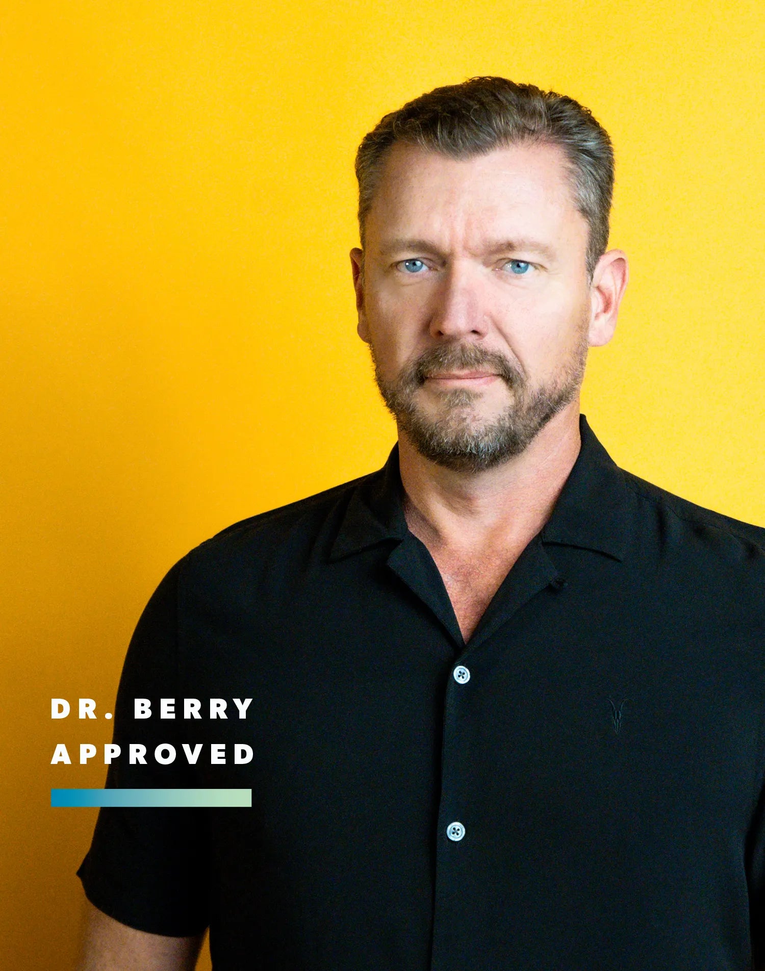 Dr. Ken Berry on a yellow background