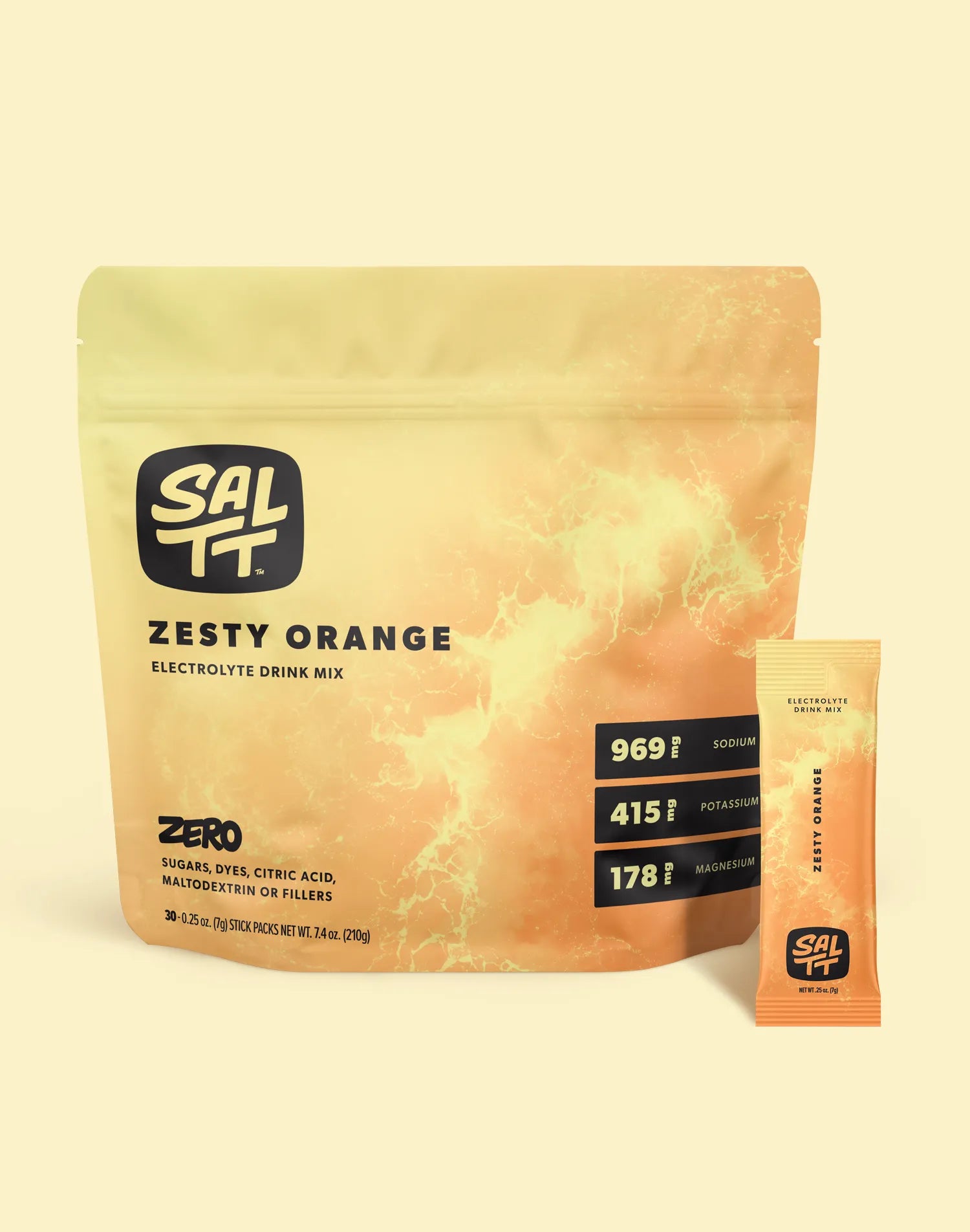 Package Front of 30 Stick Bag of Zesty Orange
