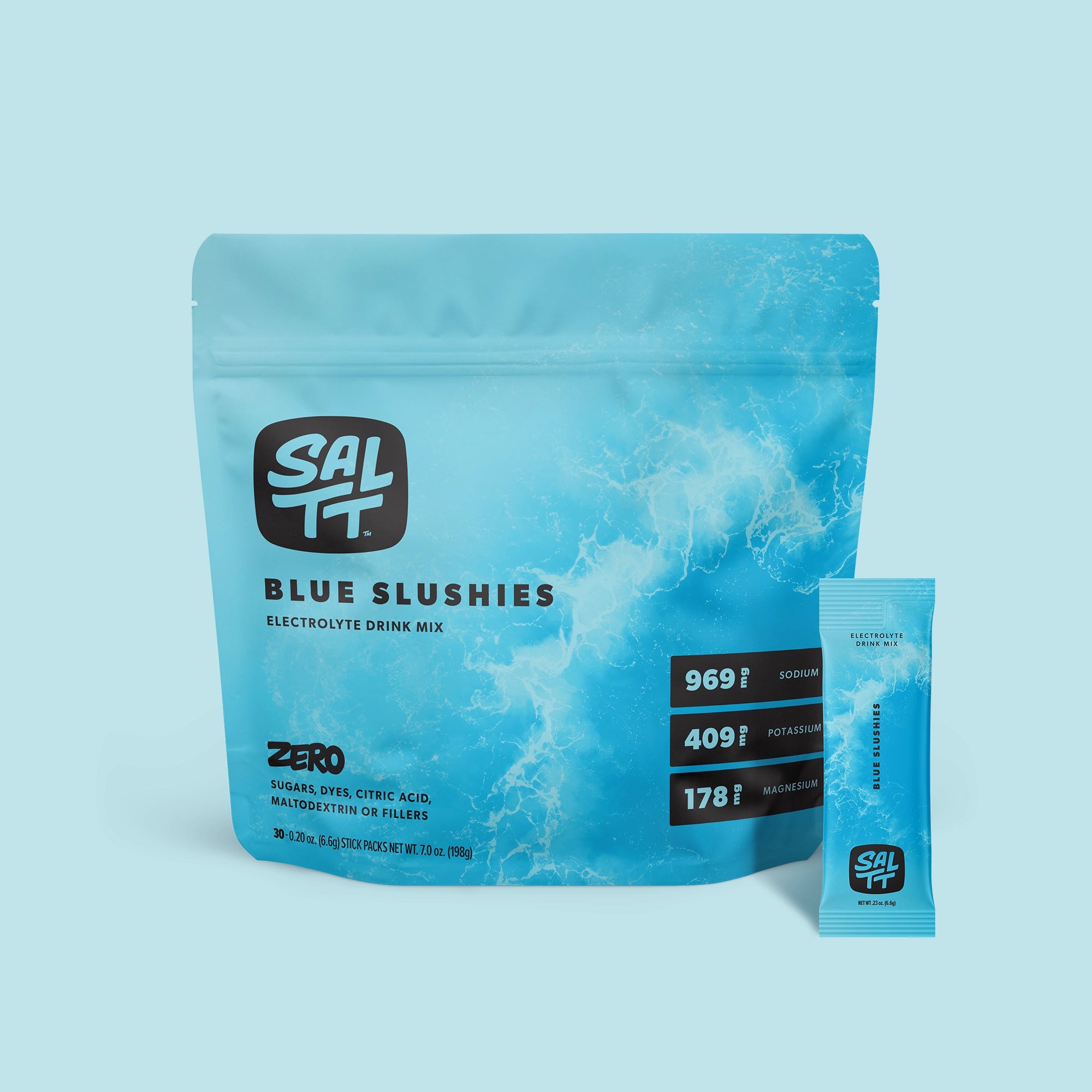SALTT Blue Slushies 30 count package