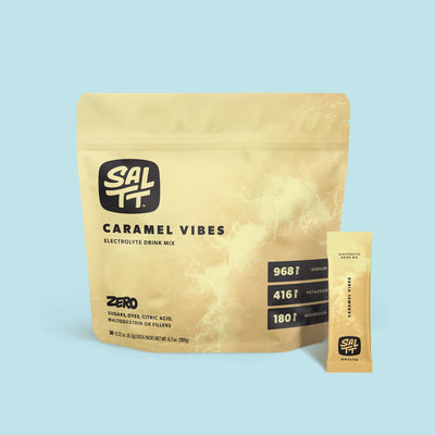 Package Front of 30 Stick Bag of Caramel Vibes