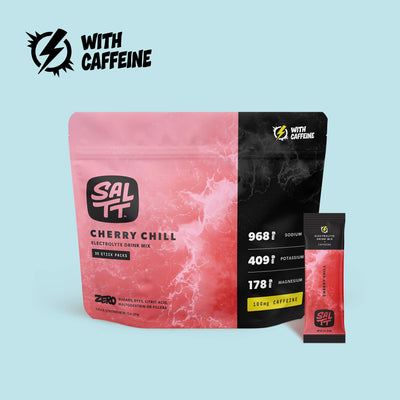 A 30 count bag and stick packet image for Caffeinated Cherry Chill