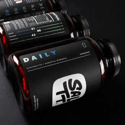 3 Daily Capsules bottles on their side