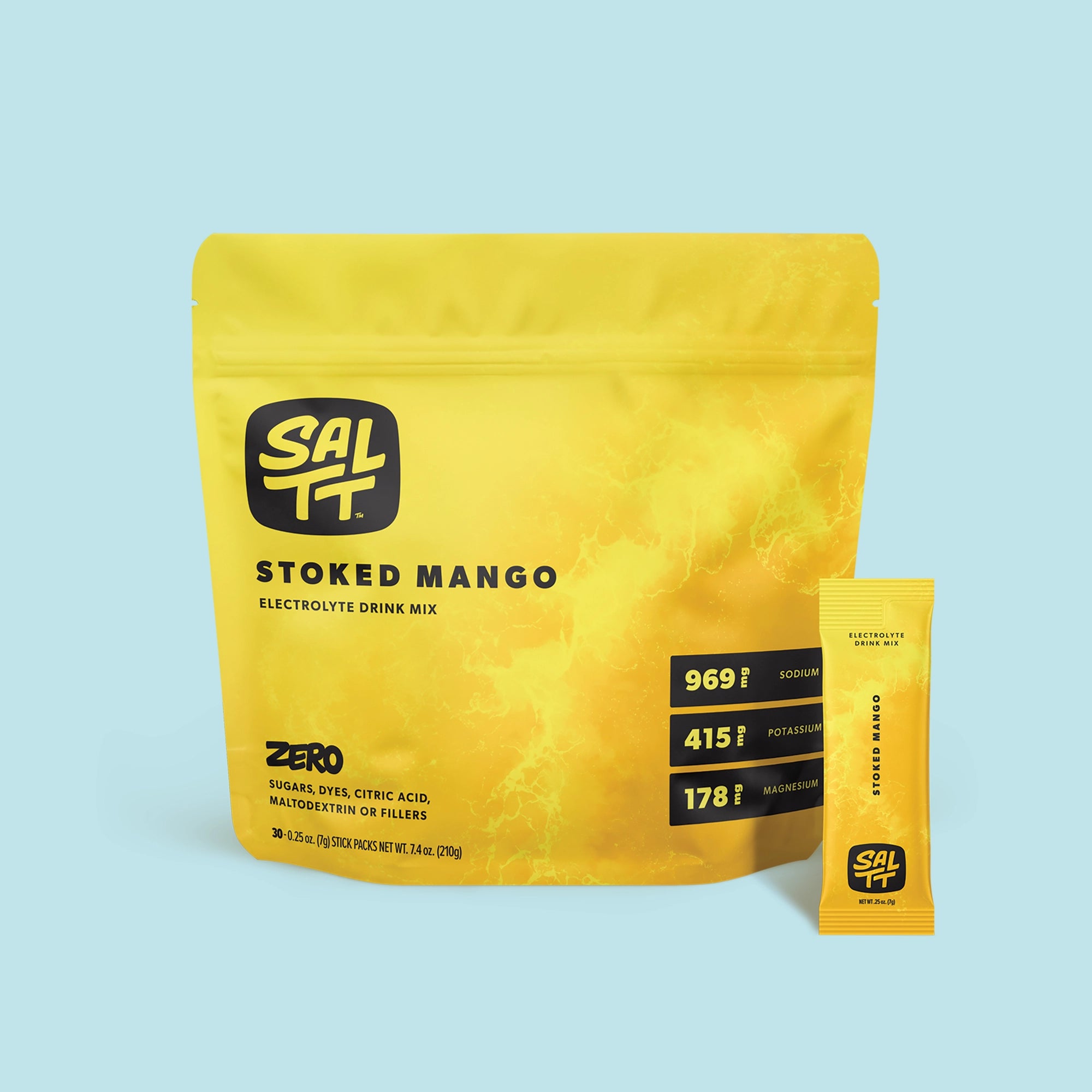 Package Front of 30 Stick Bag of Stoked Mango