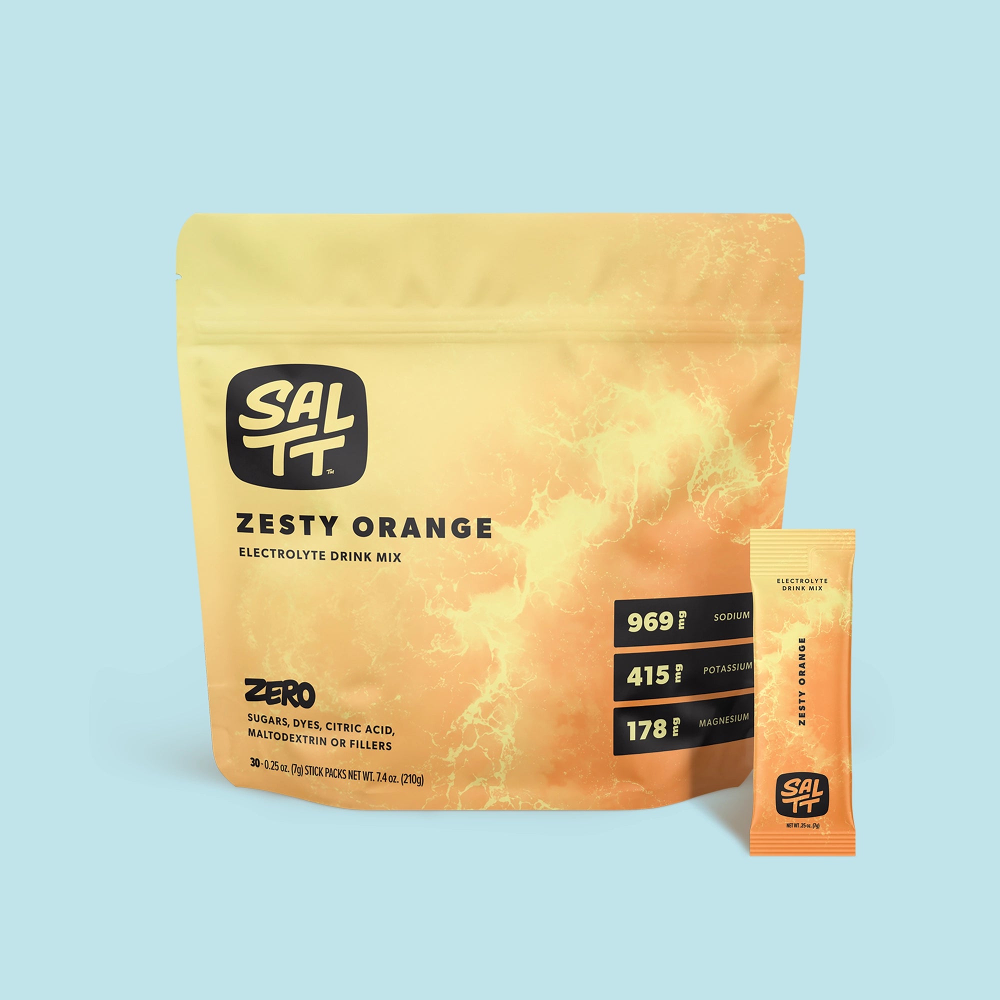 Package Front of 30 Stick Bag of Zesty Orange